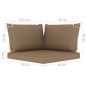 6-tlg. Garten-Lounge-Set mit Taupe Kissen 6-tlg. Garten-Lounge-Set mit Taupe Kissen