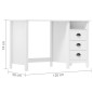 Schreibtisch Hill mit 3 Schubladen 120x50x74 cm Kiefernholz Schreibtisch Hill mit 3 Schubladen 120x50x74 cm Kiefernholz