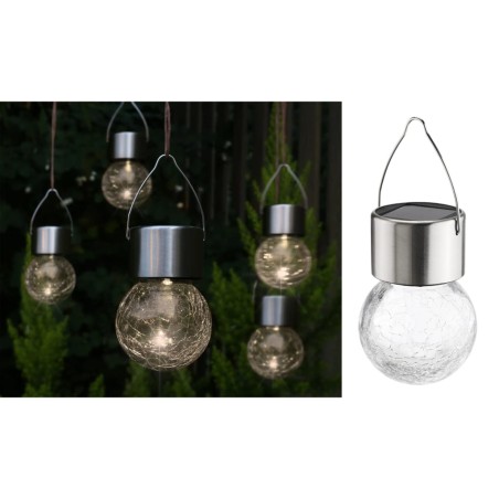 HI Solar-LED-Lichter zum Aufhängen 5 Stk. Risse-Glas-Design