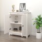 Sideboard Weiß 70x35x80 cm Massivholz Kiefer Sideboard Weiß 70x35x80 cm Massivholz Kiefer