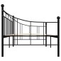 Tagesbett-Rahmen Schwarz Metall 90×200 cm Tagesbett-Rahmen Schwarz Metall 90×200 cm