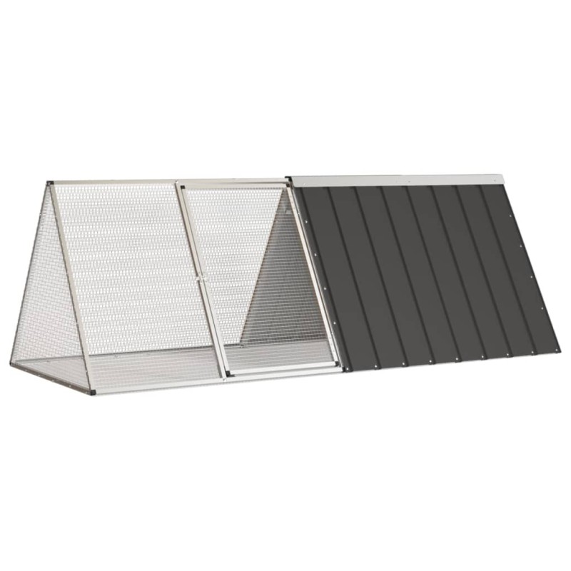 vidaXL Kaninchenkäfig Anthrazit 201,5x80,5x71 cm Verzinkter Stahl vidaXL Kaninchenkäfig Anthrazit 201,5x80,5x71 cm Verzinkter Stahl