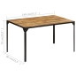 vidaXL Esstisch 140 x 80 x 76 cm Mango-Massivholz vidaXL Esstisch 140 x 80 x 76 cm Mango-Massivholz