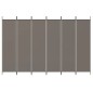 6-tlg. Paravent Anthrazit 300x220 cm Stoff 6-tlg. Paravent Anthrazit 300x220 cm Stoff