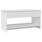 Couchtisch Weiß 102x50x52,5 cm Holzwerkstoff Couchtisch Weiß 102x50x52,5 cm Holzwerkstoff