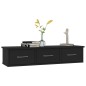 Wand-Schubladenregal Schwarz 88x26x18,5 cm Holzwerkstoff Wand-Schubladenregal Schwarz 88x26x18,5 cm Holzwerkstoff
