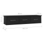 Wand-Schubladenregal Schwarz 88x26x18,5 cm Holzwerkstoff Wand-Schubladenregal Schwarz 88x26x18,5 cm Holzwerkstoff