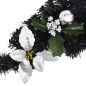 Weihnachts-Türbogen mit LED-Lichtern Schwarz 90 cm PVC Weihnachts-Türbogen mit LED-Lichtern Schwarz 90 cm PVC