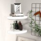 Eck-Schweberegale 2 Stk. Weiß 25x25x3,8 cm MDF Eck-Schweberegale 2 Stk. Weiß 25x25x3,8 cm MDF