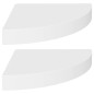 Eck-Schweberegale 2 Stk. Weiß 25x25x3,8 cm MDF Eck-Schweberegale 2 Stk. Weiß 25x25x3,8 cm MDF