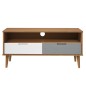 vidaXL TV-Schrank MOLDE Braun 106x40x49 cm Massivholz Kiefer vidaXL TV-Schrank MOLDE Braun 106x40x49 cm Massivholz Kiefer