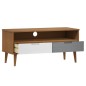 vidaXL TV-Schrank MOLDE Braun 106x40x49 cm Massivholz Kiefer vidaXL TV-Schrank MOLDE Braun 106x40x49 cm Massivholz Kiefer