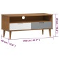 vidaXL TV-Schrank MOLDE Braun 106x40x49 cm Massivholz Kiefer vidaXL TV-Schrank MOLDE Braun 106x40x49 cm Massivholz Kiefer