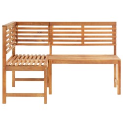 vidaXL Garten-Eckbank 140 cm Massivholz Akazie