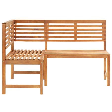 vidaXL Garten-Eckbank 140 cm Massivholz Akazie