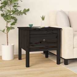 vidaXL Beistelltisch Schwarz 50x50x49 cm Massivholz Kiefer