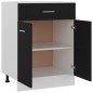 Schubunterschrank Schwarz 60x46x81,5 cm Holzwerkstoff Schubunterschrank Schwarz 60x46x81,5 cm Holzwerkstoff