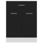 Schubunterschrank Schwarz 60x46x81,5 cm Holzwerkstoff Schubunterschrank Schwarz 60x46x81,5 cm Holzwerkstoff
