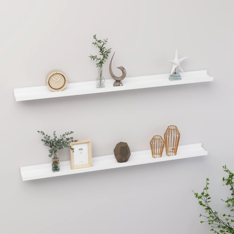 vidaXL Wandregale 2 Stk. Weiß 100x9x3 cm vidaXL Wandregale 2 Stk. Weiß 100x9x3 cm