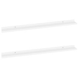 vidaXL Wandregale 2 Stk. Weiß 100x9x3 cm