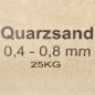 Filtersand 25 kg 0,4-0,8 mm Filtersand 25 kg 0,4-0,8 mm