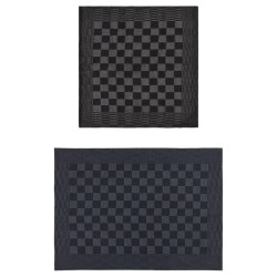 10-tlg. Handtuch-Set Schwarz und Grau Baumwolle
