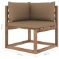 6-tlg. Garten-Lounge-Set aus Paletten mit Kissen Kiefernholz 6-tlg. Garten-Lounge-Set aus Paletten mit Kissen Kiefernholz