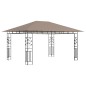 Pavillon mit Moskitonetz 4x3x2,73 m Taupe 180 g/m² Pavillon mit Moskitonetz 4x3x2,73 m Taupe 180 g/m²