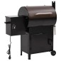 Pelletgrill mit Schornstein Schwarz 104 cm Eisen Pelletgrill mit Schornstein Schwarz 104 cm Eisen