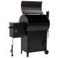 Pelletgrill mit Schornstein Schwarz 104 cm Eisen Pelletgrill mit Schornstein Schwarz 104 cm Eisen