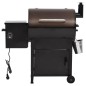 Pelletgrill mit Schornstein Schwarz 104 cm Eisen Pelletgrill mit Schornstein Schwarz 104 cm Eisen