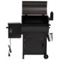 Pelletgrill mit Schornstein Schwarz 104 cm Eisen Pelletgrill mit Schornstein Schwarz 104 cm Eisen