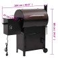 Pelletgrill mit Schornstein Schwarz 104 cm Eisen Pelletgrill mit Schornstein Schwarz 104 cm Eisen