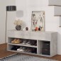 Schuhbank Betongrau 105x30x45 cm Holzwerkstoff Schuhbank Betongrau 105x30x45 cm Holzwerkstoff