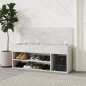Schuhbank Betongrau 105x30x45 cm Holzwerkstoff Schuhbank Betongrau 105x30x45 cm Holzwerkstoff