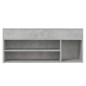 Schuhbank Betongrau 105x30x45 cm Holzwerkstoff Schuhbank Betongrau 105x30x45 cm Holzwerkstoff
