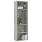 Bücherregal 5 Fächer Betongrau 60x30x189 cm Holzwerkstoff Bücherregal 5 Fächer Betongrau 60x30x189 cm Holzwerkstoff
