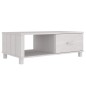 Couchtisch HAMAR Weiß 100x55x35 cm Massivholz Kiefer Couchtisch HAMAR Weiß 100x55x35 cm Massivholz Kiefer