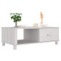 Couchtisch HAMAR Weiß 100x55x35 cm Massivholz Kiefer Couchtisch HAMAR Weiß 100x55x35 cm Massivholz Kiefer