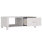 Couchtisch HAMAR Weiß 100x55x35 cm Massivholz Kiefer Couchtisch HAMAR Weiß 100x55x35 cm Massivholz Kiefer