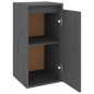 vidaXL Wandschrank Grau 30x30x60 cm Massivholz Kiefer vidaXL Wandschrank Grau 30x30x60 cm Massivholz Kiefer