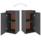 vidaXL Wandschrank Grau 30x30x60 cm Massivholz Kiefer vidaXL Wandschrank Grau 30x30x60 cm Massivholz Kiefer