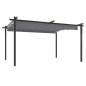 Pavillon mit Ausziehbarem Dach 4x3 m Anthrazit Pavillon mit Ausziehbarem Dach 4x3 m Anthrazit