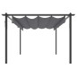 Pavillon mit Ausziehbarem Dach 4x3 m Anthrazit Pavillon mit Ausziehbarem Dach 4x3 m Anthrazit