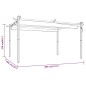 Pavillon mit Ausziehbarem Dach 4x3 m Anthrazit Pavillon mit Ausziehbarem Dach 4x3 m Anthrazit