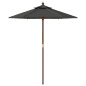vidaXL Sonnenschirm mit Holzmast Anthrazit 196x231 cm vidaXL Sonnenschirm mit Holzmast Anthrazit 196x231 cm