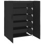 Schuhschrank Schwarz 60x28x90 cm Stoff Schuhschrank Schwarz 60x28x90 cm Stoff