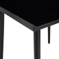 Garten-Esstisch Schwarz 80x80x74 cm Stahl und Glas Garten-Esstisch Schwarz 80x80x74 cm Stahl und Glas