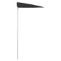 Halb-Sonnenschirm mit Mast 180x90 cm Schwarz Halb-Sonnenschirm mit Mast 180x90 cm Schwarz