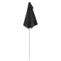 Halb-Sonnenschirm mit Mast 180x90 cm Schwarz Halb-Sonnenschirm mit Mast 180x90 cm Schwarz